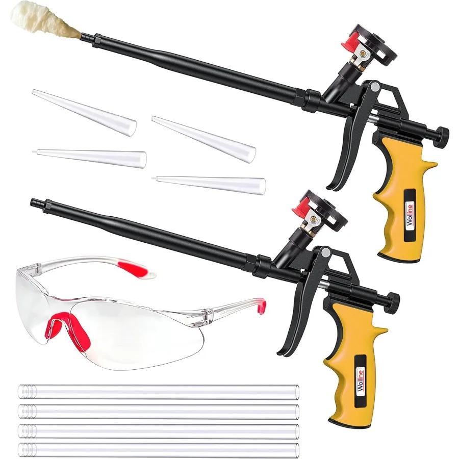 Профессиональный расширяющийся пистолет для пены с насадками с тефлоновым покрытием для прецизионного уплотнения и изоляции. 2 упаковки распылительной пены G.
Профессиональный расширяющийся пистолет для пены с насадками с тефлоновым покрытием для прецизионного уплотнения и изоляции. 2 упаковки распылительной пены G.