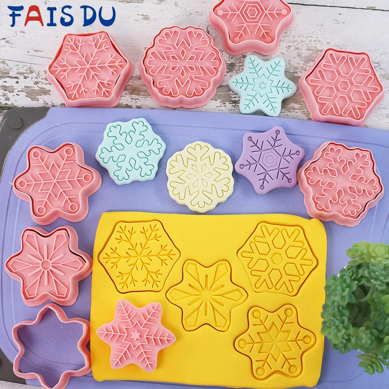 FAIS DU 8Pcs Christmas Cookie Cutter Pastry Cookie Molds ABS Pastry Stamper Pressure Fondant Baking Mould Cake Decorating Tools
FAIS DU 8Pcs Christmas Cookie Cutter Pastry Cookie Molds ABS Pastry Stamper Pressure Fondant Baking Mould Cake Decorating Tools