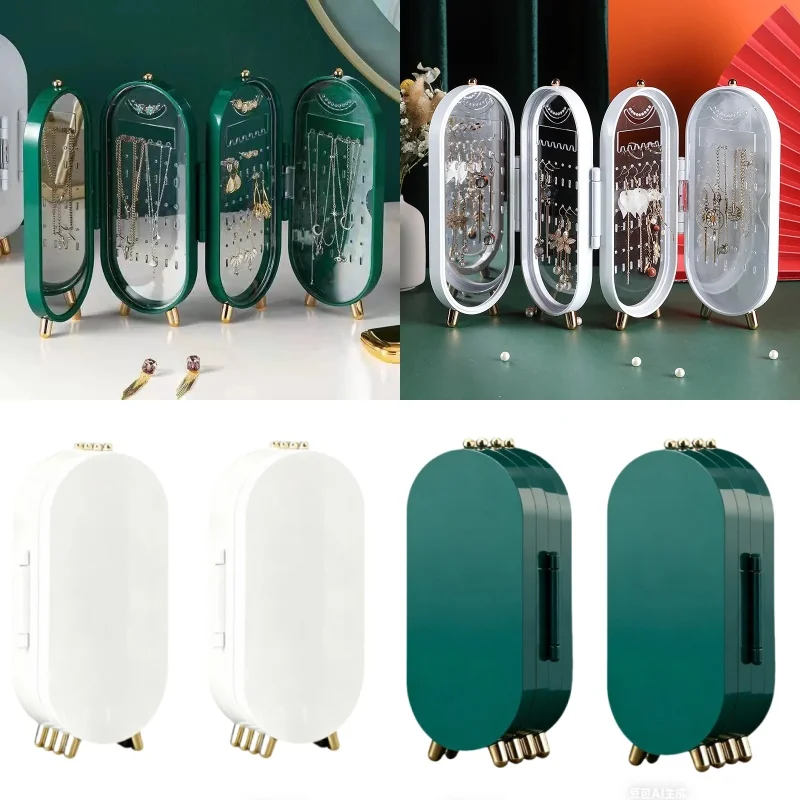 Foldable Mirror Jewelry Storage Box, Art Level Display,easy To Access,smooth Lines,glossy Texture,ABS Electroplated Metal Base
Foldable Mirror Jewelry Storage Box, Art Level Display,easy To Access,smooth Lines,glossy Texture,ABS Electroplated Metal Base