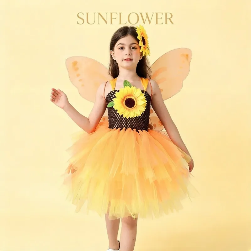 Sunflower Tutu Dress Set For Toddlers Multi Layer Tulle Skirt Outfit Festival Performance Party Costume Cute Pageant Wear
Sunflower Tutu Dress Set For Toddlers Multi Layer Tulle Skirt Outfit Festival Performance Party Costume Cute Pageant Wear