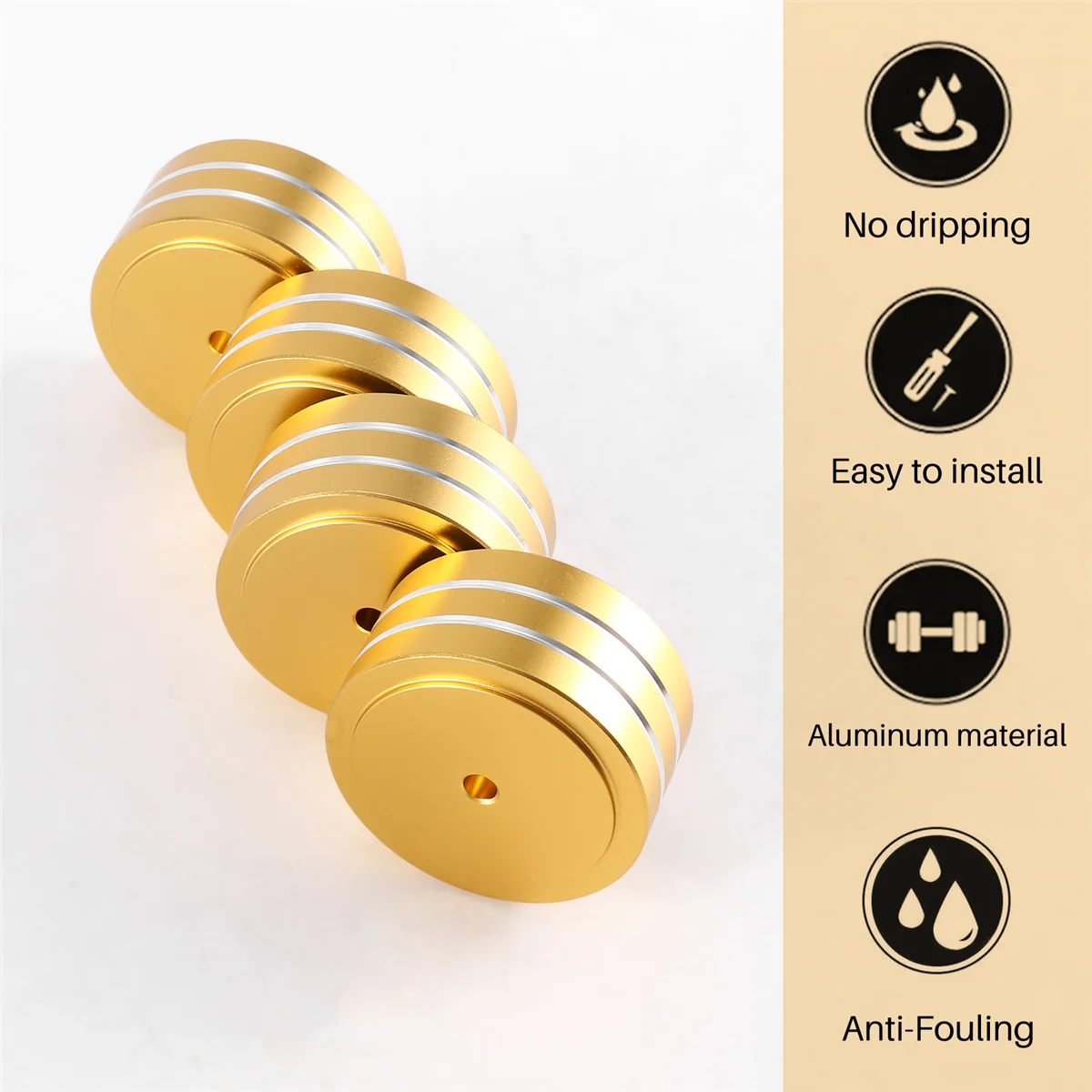 ABKM 4Pcs 40X20mm Aluminum HIFI AMP Speaker Isolation Stand Turntable DAC Feet Pad (Gold)
ABKM 4Pcs 40X20mm Aluminum HIFI AMP Speaker Isolation Stand Turntable DAC Feet Pad (Gold)