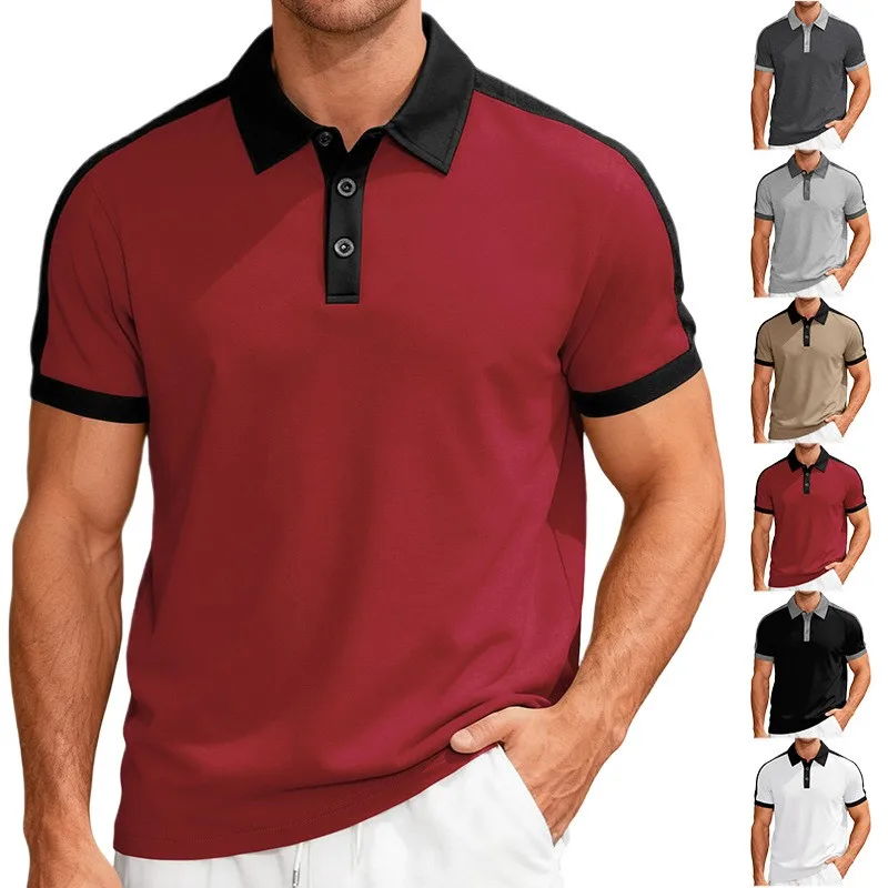 Golf Wear Men Shirt Contrast Collar Golf Apparel T Shirt Red Black Trim Tee Heather Grey Button Placket Loose Fit Short Sleeve
Golf Wear Men Shirt Contrast Collar Golf Apparel T Shirt Red Black Trim Tee Heather Grey Button Placket Loose Fit Short Sleeve