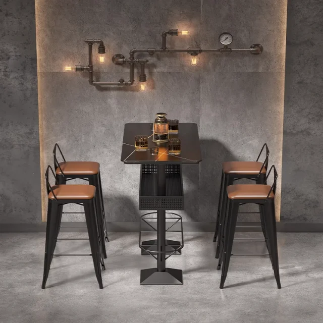 Industrial Oil Drum Metal Design Restaurant Furniture High Bar Table and Chairs High Top Bar Tables and Tall Chair
Industrial Oil Drum Metal Design Restaurant Furniture High Bar Table and Chairs High Top Bar Tables and Tall Chair