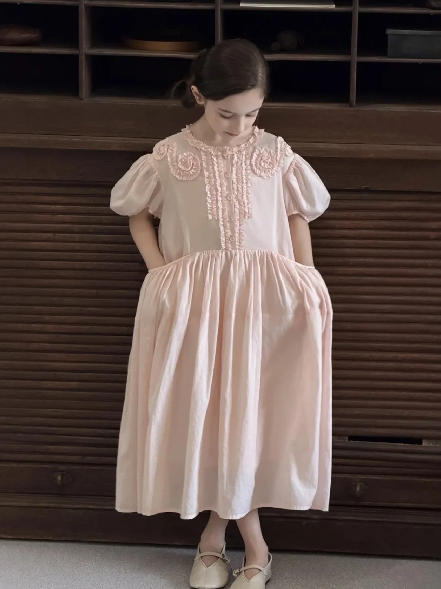 Sweet Short Sleeve Midi Dress for Girls Children's Summer Fashion Thin Princess Dress Medium Waist Low Elasticity Other Material
Sweet Short Sleeve Midi Dress for Girls Children's Summer Fashion Thin Princess Dress Medium Waist Low Elasticity Other Material