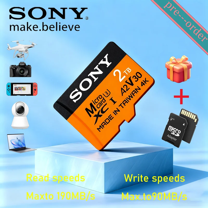 Карта памяти Sony 2 ТБ 1 ТБ 512 ГБ 256 ГБ 128 ГБ 64 ГБ Mini SD TF Микрокарта для Nintendo Switch High Speed Class10 V30 
Карта памяти Sony 2 ТБ 1 ТБ 512 ГБ 256 ГБ 128 ГБ 64 ГБ Mini SD TF Микрокарта для Nintendo Switch High Speed Class10 V30