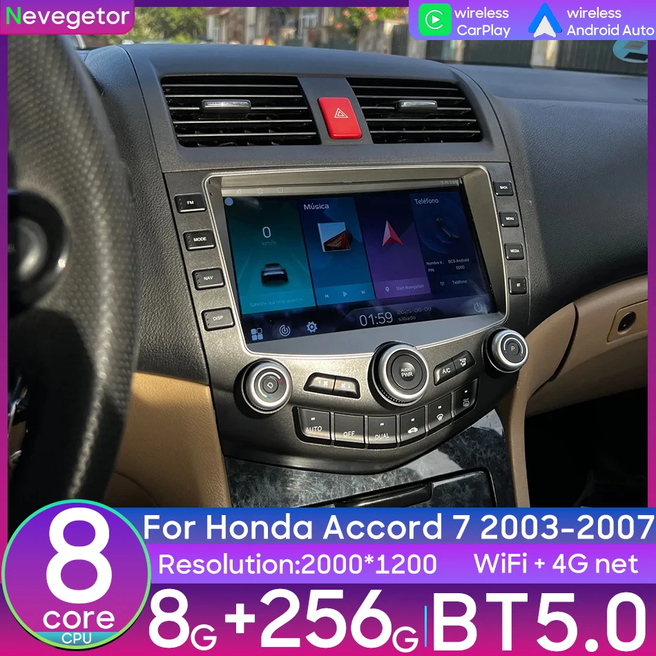 Android Car Radio Multimedia Player for Honda Accord 7 2003 - 2007 Smart Head Unit DSP GPS Wireless CarPlay Auto Wifi No 2din
Android Car Radio Multimedia Player for Honda Accord 7 2003 - 2007 Smart Head Unit DSP GPS Wireless CarPlay Auto Wifi No 2din