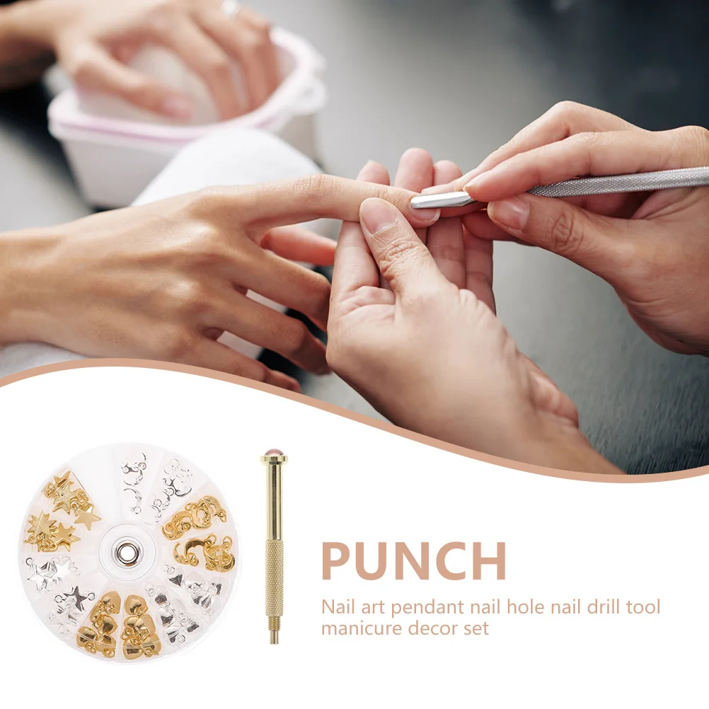 Metal Nail Pendant Piercing Tool Set Dangle Charms DIY Manicure Drilling Accessory Hole Puncher Nail Art Salon
Metal Nail Pendant Piercing Tool Set Dangle Charms DIY Manicure Drilling Accessory Hole Puncher Nail Art Salon