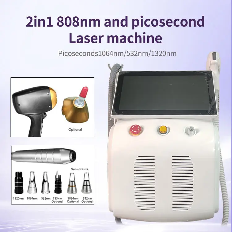 Desktop 808nm Diode Laser & Q-Switched ND YAG Machine for Permanent Hair Reduction & Pigment Treatment
Desktop 808nm Diode Laser & Q-Switched ND YAG Machine for Permanent Hair Reduction & Pigment Treatment