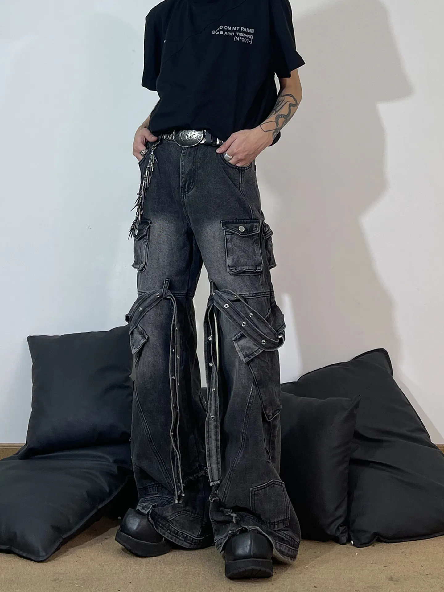 Мужские широкие джинсы в стиле панк, молодежные повседневные хлопковые джинсы, женские модные винтажные джинсы с плоским передом
Мужские широкие джинсы в стиле панк, молодежные повседневные хлопковые джинсы, женские модные винтажные джинсы с плоским передом