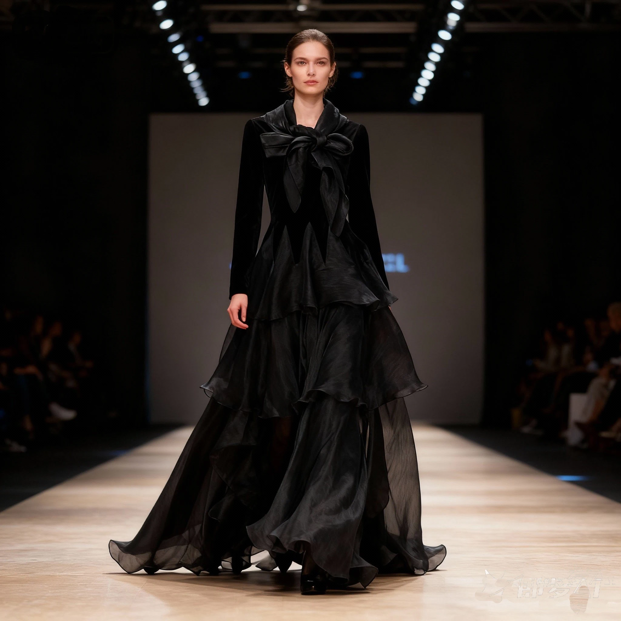 Meyyithun Women's V-neck Long-Sleeved Velvet Cake Dress High Waist Flounced Edge Runway Design for Formal Occasions with Scarf
Meyyithun Women's V-neck Long-Sleeved Velvet Cake Dress High Waist Flounced Edge Runway Design for Formal Occasions with Scarf