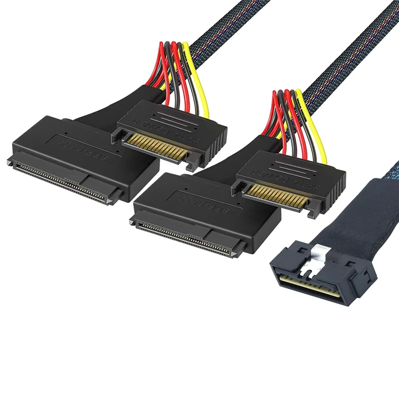 Высокоскоростной кабель PCI-E для двойного SFF-8639 U.2 NVME SSD, интерфейс SFF-8654 8I с питанием SATA, 0,5 м
Высокоскоростной кабель PCI-E для двойного SFF-8639 U.2 NVME SSD, интерфейс SFF-8654 8I с питанием SATA, 0,5 м