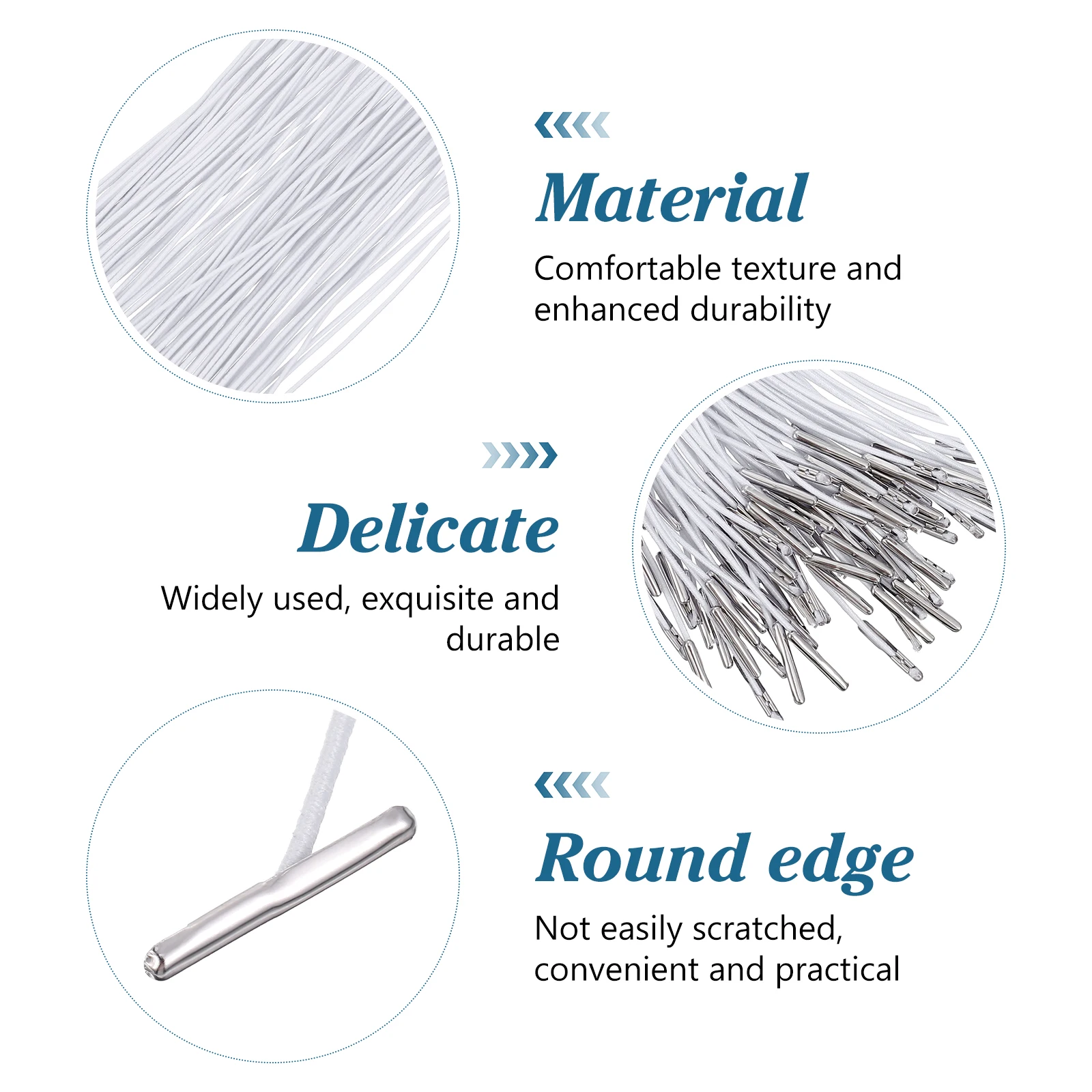 100pcs Cord Hats Masks Metal Ends DIY Fixing Ropes Home Elastic Ropes For Home Clothes Adjustable Sewing Projects
100pcs Cord Hats Masks Metal Ends DIY Fixing Ropes Home Elastic Ropes For Home Clothes Adjustable Sewing Projects