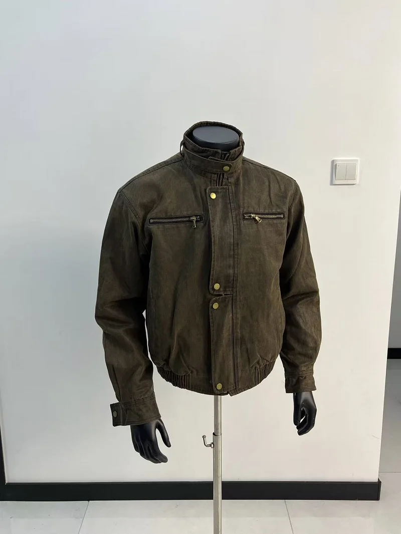 Американский ретро винтажный мотоцикл Jaet, окрашивание воска, спецодежда, верхняя одежда, дизайн с воротником-стойкой, изношенный вид, или длина, молния C...
Американский ретро винтажный мотоцикл Jaet, окрашивание воска, спецодежда, верхняя одежда, дизайн с воротником-стойкой, изношенный вид, или длина, молния C...