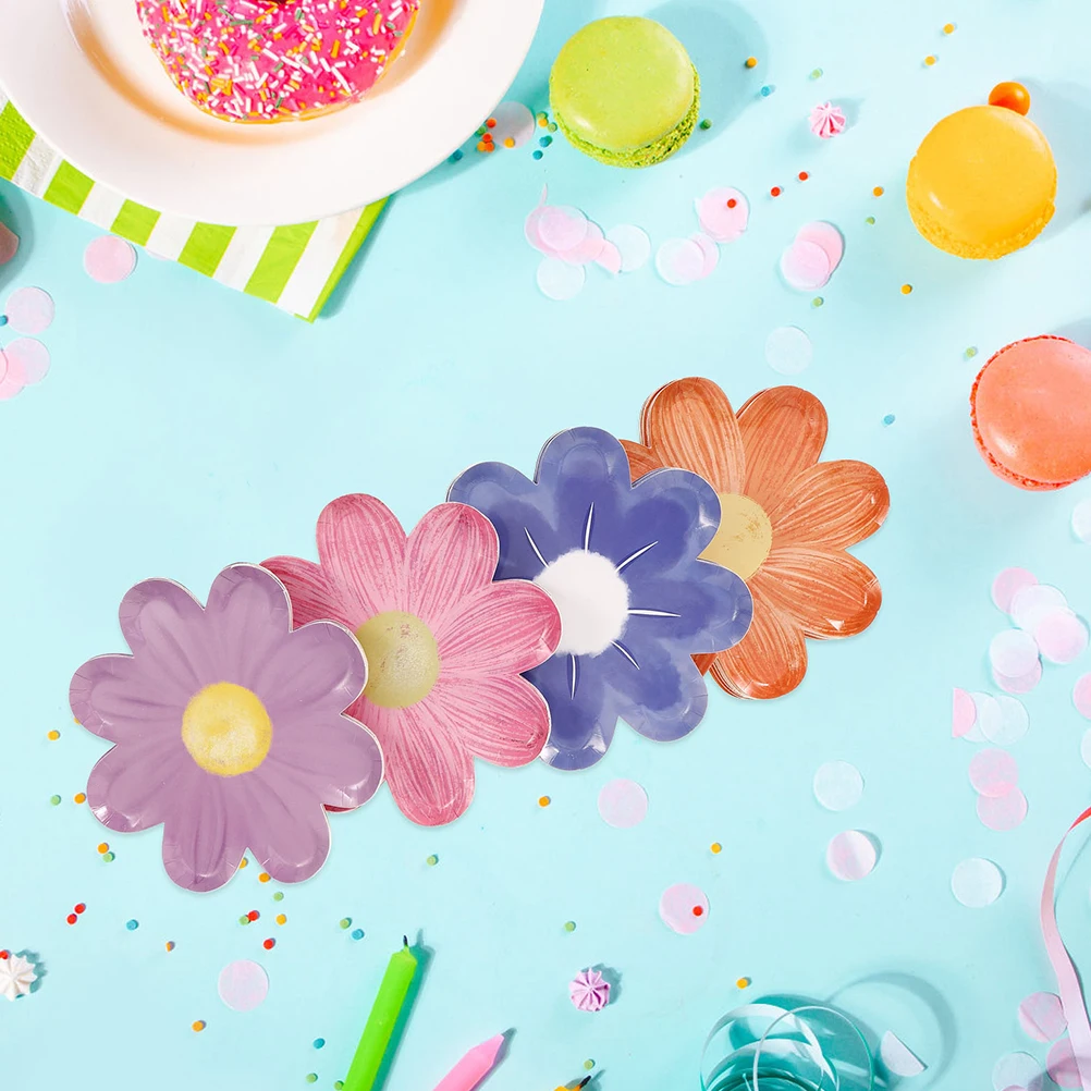 60 Pcs Disposable Paper Plates Floral Shaped Colorful Birthday Party Tableware Dinner Dessert Plates for Gathering Picnic Events
60 Pcs Disposable Paper Plates Floral Shaped Colorful Birthday Party Tableware Dinner Dessert Plates for Gathering Picnic Events