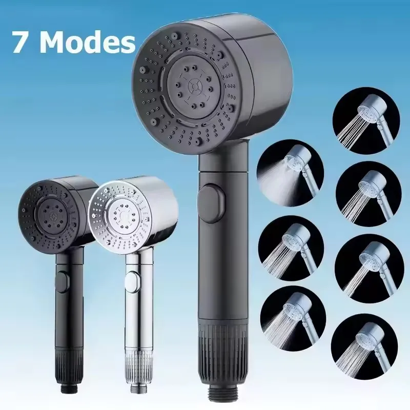 7 Spray Filtered Shower Head High-Pressure Handheld Water Saving Showerhead Fall Resistance Black Faucet Bathroom Shower Nozzle
7 Spray Filtered Shower Head High-Pressure Handheld Water Saving Showerhead Fall Resistance Black Faucet Bathroom Shower Nozzle