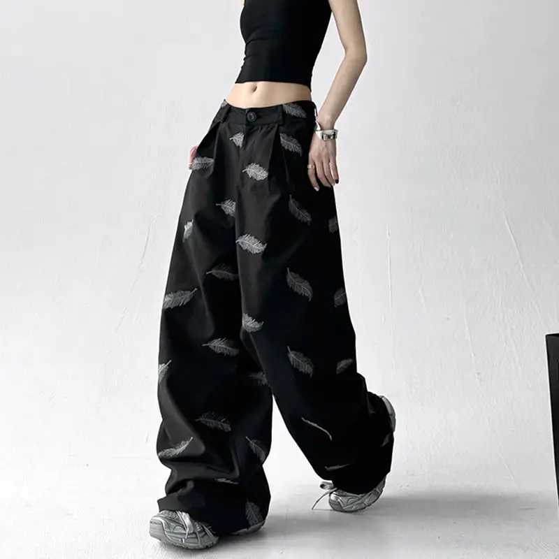 2025 spring and summer new retro fashionable printed casual pants high waist loose lazy straight pants wide leg pants women
2025 spring and summer new retro fashionable printed casual pants high waist loose lazy straight pants wide leg pants women
