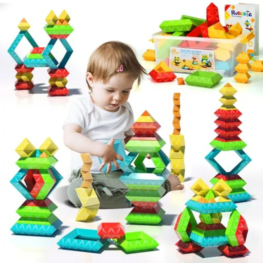 40Pcs Building Blocks Toys for Ages 3 4 5 6 Toddlers, Pyramid Stacking Toys, 3D Montessori Preschool Learning Blocks for,STEM S
40Pcs Building Blocks Toys for Ages 3 4 5 6 Toddlers, Pyramid Stacking Toys, 3D Montessori Preschool Learning Blocks for,STEM S