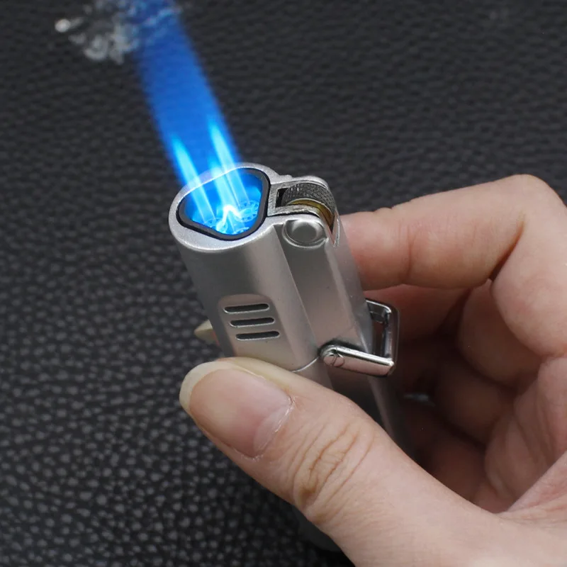 Креативная зажигалка с тремя огнями и прямой зарядкой, металлическая видимая газовая камера, шлифовальный круг, ветрозащитная прикуриватель, мужской подарок
Креативная зажигалка с тремя огнями и прямой зарядкой, металлическая видимая газовая камера, шлифовальный круг, ветрозащитная прикуриватель, мужской подарок