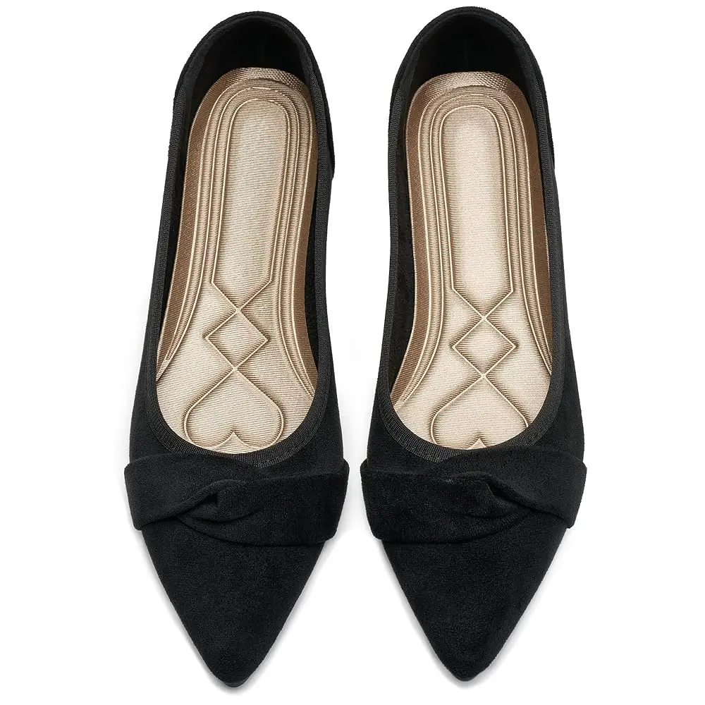 Flats for Women Comfortable: 2026 Pointed Toe Faux Suede Bow Ballet Flat Slip On Dressy Casual Shoes for Work Office Walking
Flats for Women Comfortable: 2026 Pointed Toe Faux Suede Bow Ballet Flat Slip On Dressy Casual Shoes for Work Office Walking