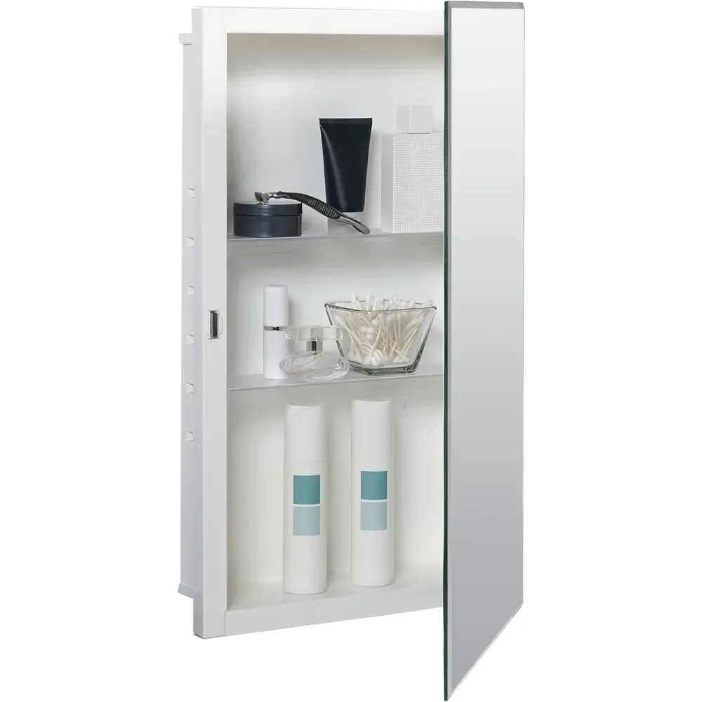 Bathroom Medicine Cabinet with Mirror, Frameless Bathroom Cabinet with 2 Adjustable Shelves, Steel Body
Bathroom Medicine Cabinet with Mirror, Frameless Bathroom Cabinet with 2 Adjustable Shelves, Steel Body
