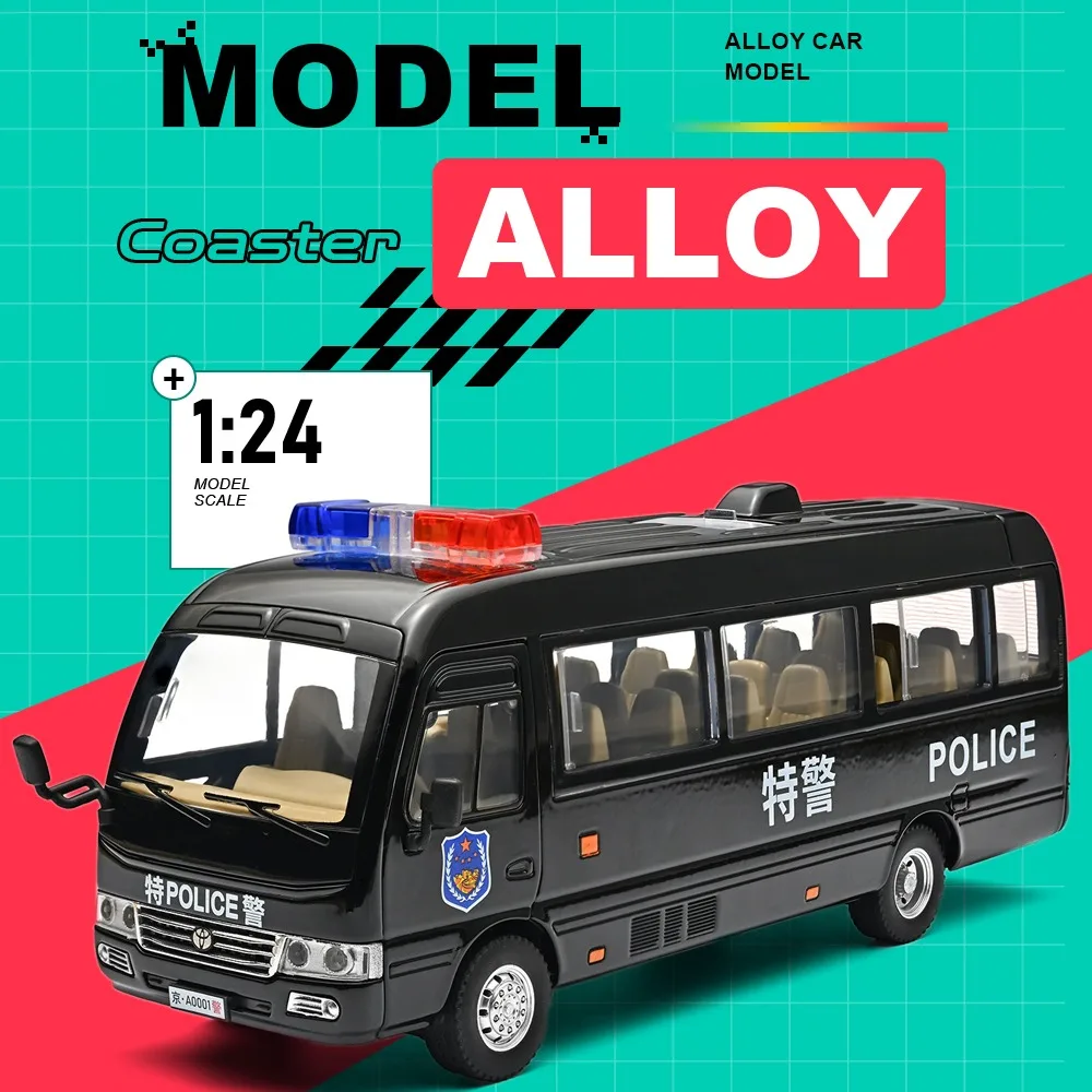 1:24 Coaster Police Car Model Toy Doors Opened Pull Back Models Shock Absorption Pull Back Vehicle for Enthusiasts Vocation Gift
1:24 Coaster Police Car Model Toy Doors Opened Pull Back Models Shock Absorption Pull Back Vehicle for Enthusiasts Vocation Gift