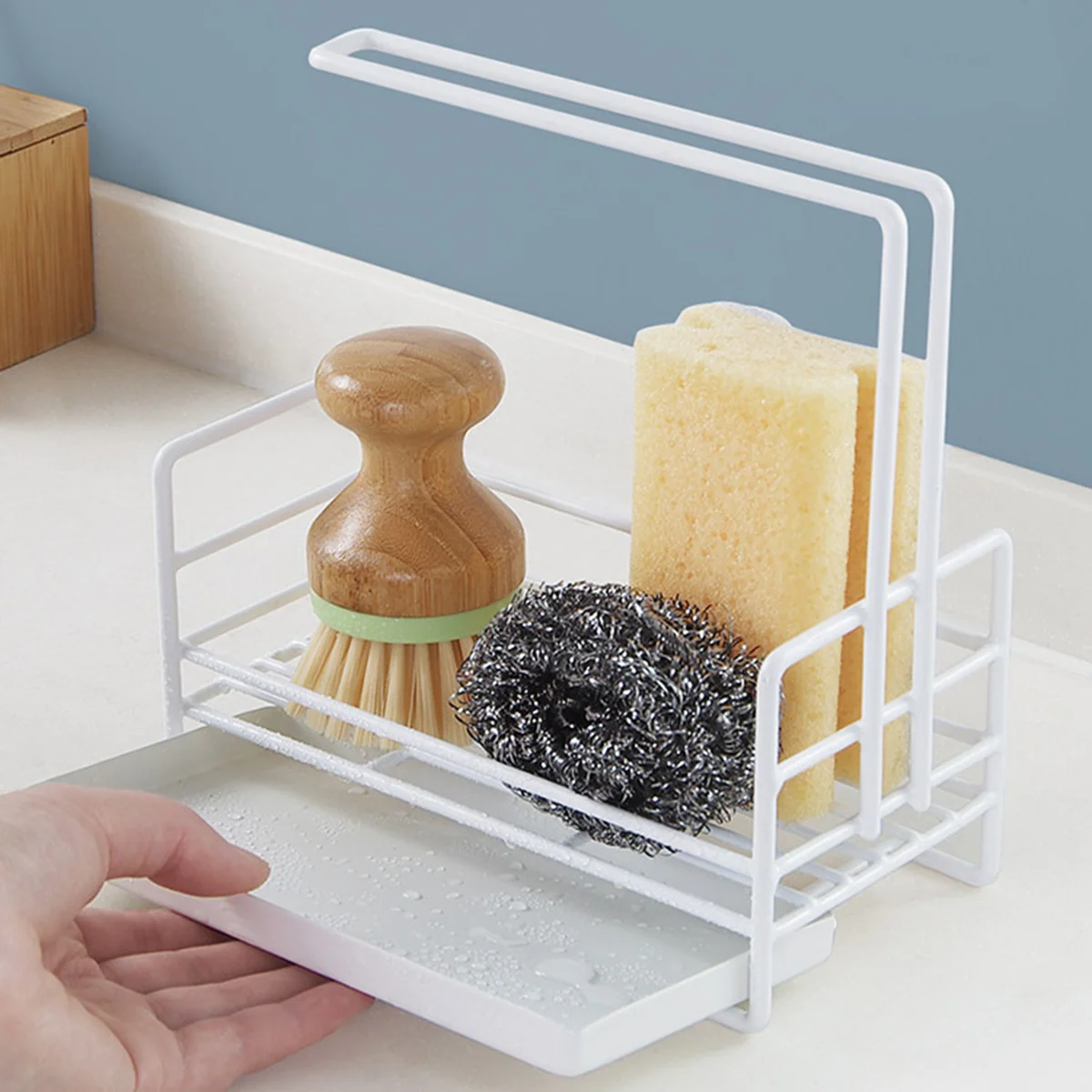 Hook Style Drain Rack Heavy Duty Iron Kitchen Organizer For Sponges Sink Storage Shelf Countertop Drainage Stand Hollow Design
Hook Style Drain Rack Heavy Duty Iron Kitchen Organizer For Sponges Sink Storage Shelf Countertop Drainage Stand Hollow Design