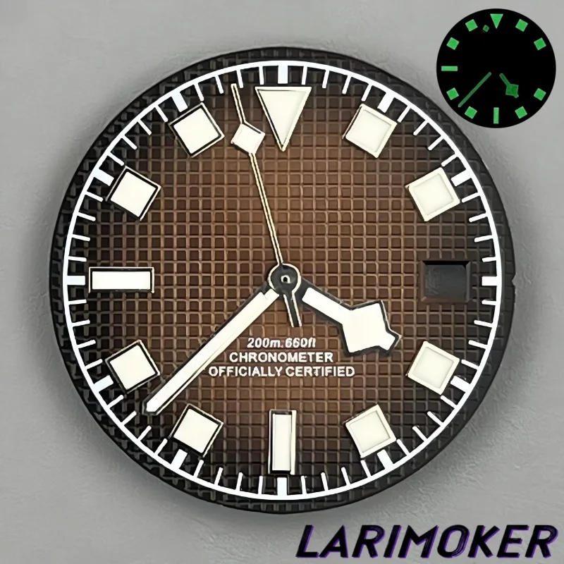 LARIMOKER 29mm Dial 3 o'clock Date Window Fit DG2813 Miyota82 ETA2824 PT5000 Movement Luminous Watch Face Black Blue Green brown
LARIMOKER 29mm Dial 3 o'clock Date Window Fit DG2813 Miyota82 ETA2824 PT5000 Movement Luminous Watch Face Black Blue Green brown