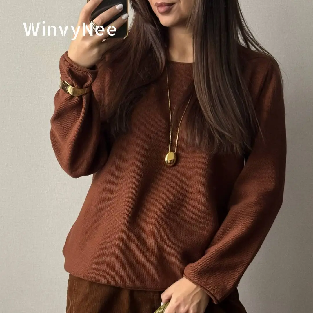 WinvyNee Spring Summer Women 100% Cotton Pullovers Sweaters Round O Neck Long Sleeve Tops Solid Casual Daily Knitwear ZA1002038
WinvyNee Spring Summer Women 100% Cotton Pullovers Sweaters Round O Neck Long Sleeve Tops Solid Casual Daily Knitwear ZA1002038
