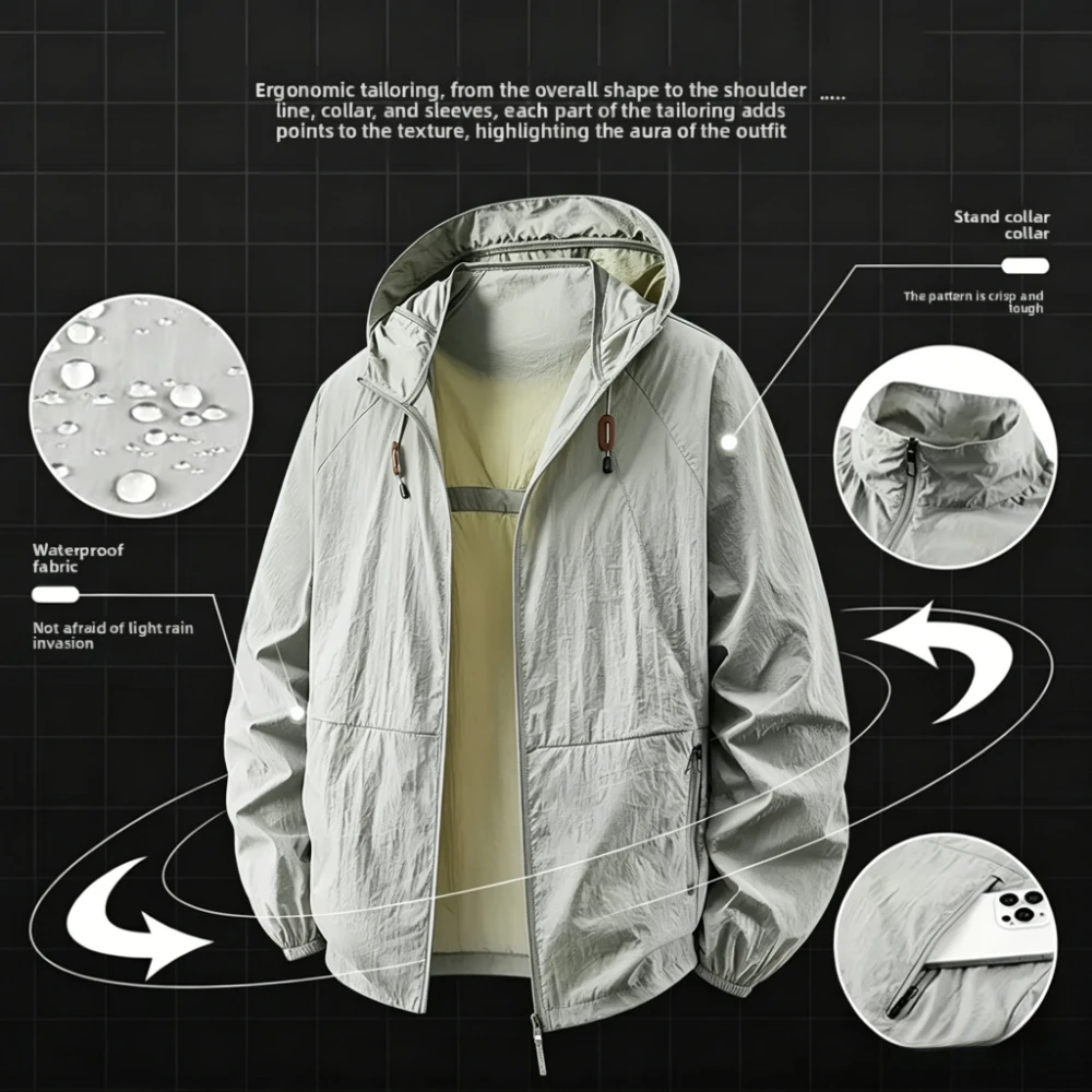Spring Summer Mens Lightweight Hiking Jacket Outdoor Men Suncreen Breathable Hooded Coats Men Quick Dry Sports Fishing Jackets
Spring Summer Mens Lightweight Hiking Jacket Outdoor Men Suncreen Breathable Hooded Coats Men Quick Dry Sports Fishing Jackets