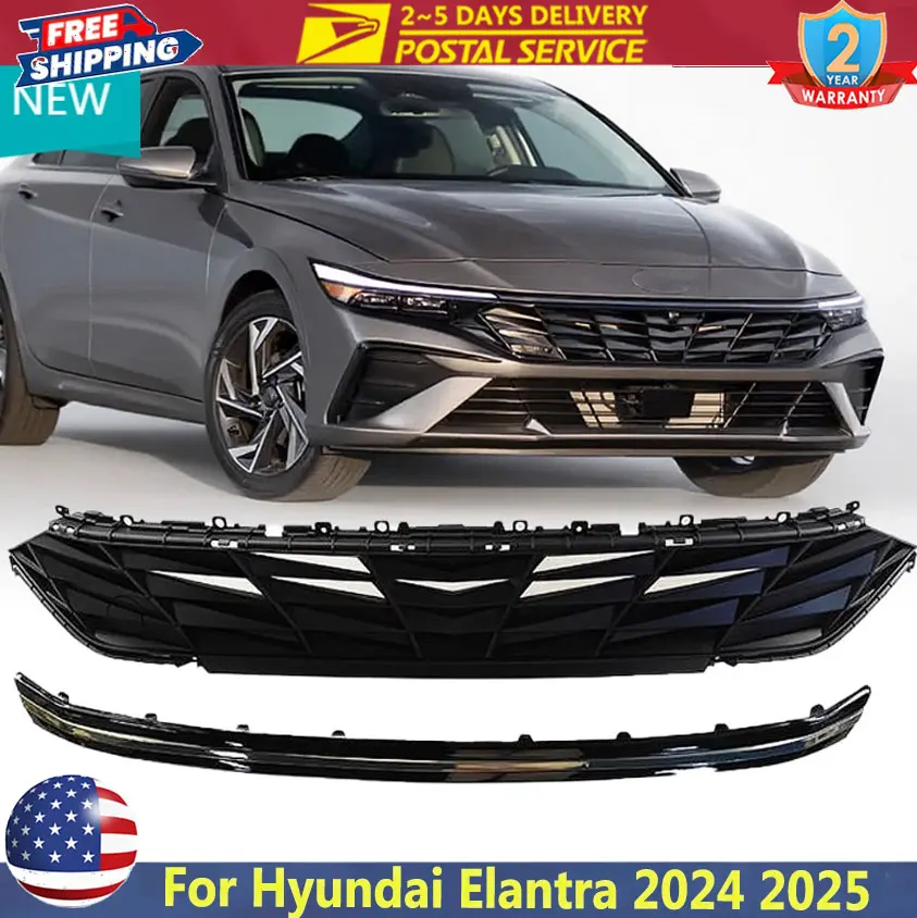 Car Front Bumper Grille For Hyundai Elantra 2024 2025 Front Grille With Sensor Hole W/Chrome Trim Cover Grille Car Accessories
Car Front Bumper Grille For Hyundai Elantra 2024 2025 Front Grille With Sensor Hole W/Chrome Trim Cover Grille Car Accessories