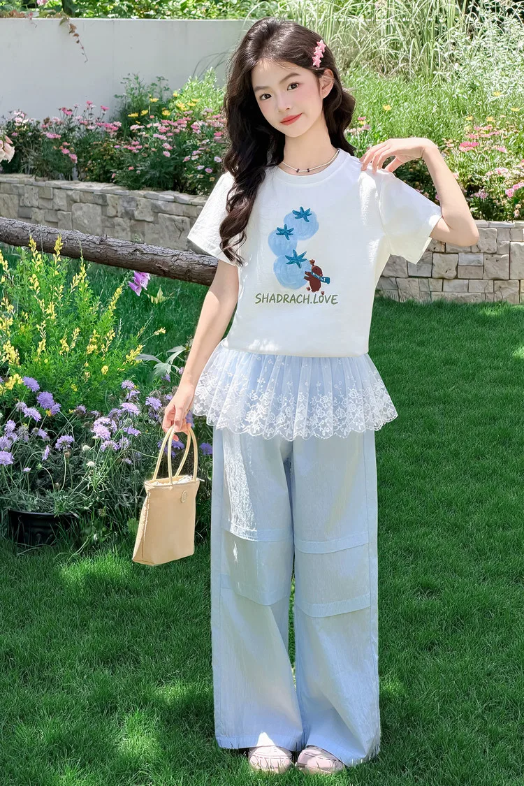 2026 New Teenage Casual Clothing Suits, Baby Girls Fashion 2 Piece Sets, Cartoon T-shirt + Lace Pants 5 -12 T
2026 New Teenage Casual Clothing Suits, Baby Girls Fashion 2 Piece Sets, Cartoon T-shirt + Lace Pants 5 -12 T