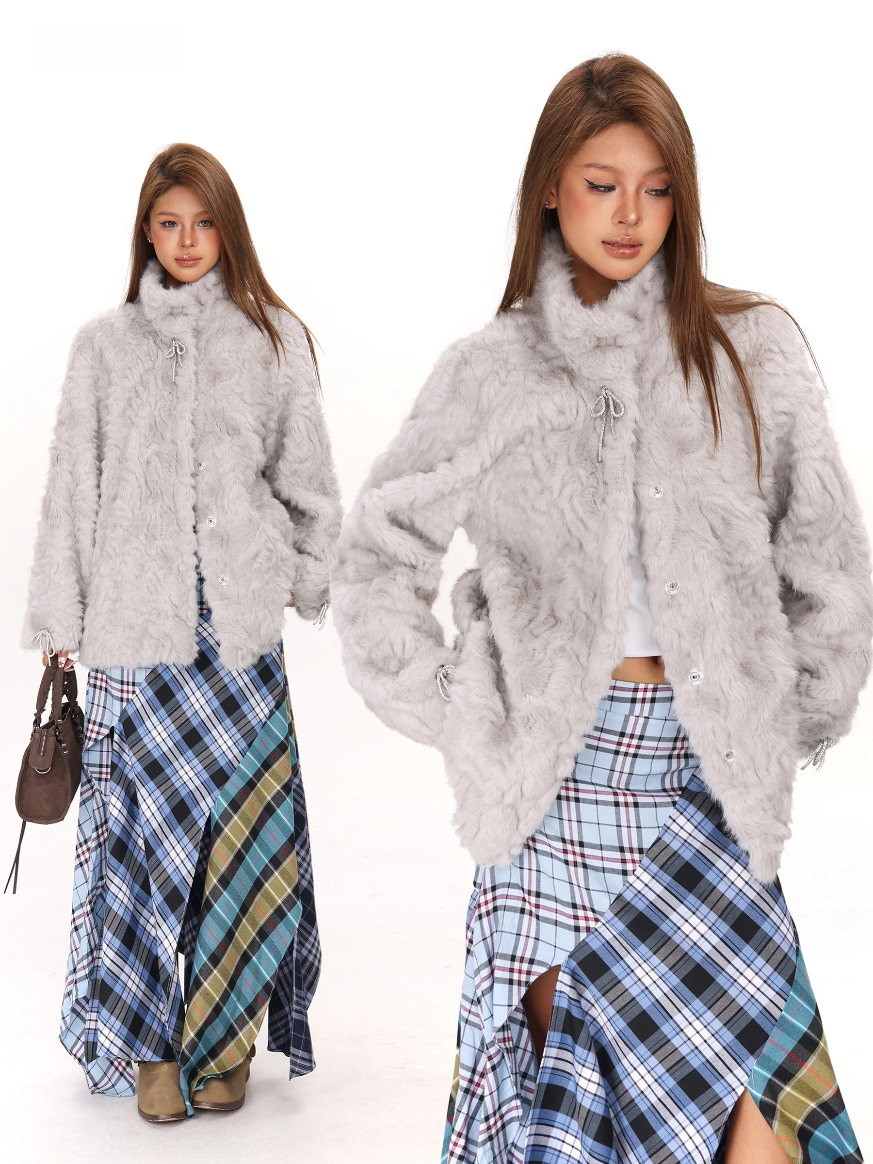 ey Eco-Friendly Fur Coat Women's Loose One-Piece Warmth Autumn Winter Cardigan Sle Vintage Long Sve Knot
ey Eco-Friendly Fur Coat Women's Loose One-Piece Warmth Autumn Winter Cardigan Sle Vintage Long Sve Knot