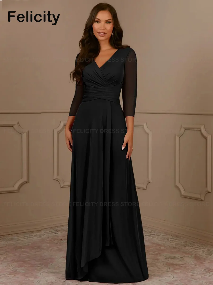 Simple Mother of the Bride Dresses 2023 A-Line V-neck Chiffon Floor-Length Pleated Formal Wedding Guest Dresses Vestidos de Gala
Simple Mother of the Bride Dresses 2023 A-Line V-neck Chiffon Floor-Length Pleated Formal Wedding Guest Dresses Vestidos de Gala