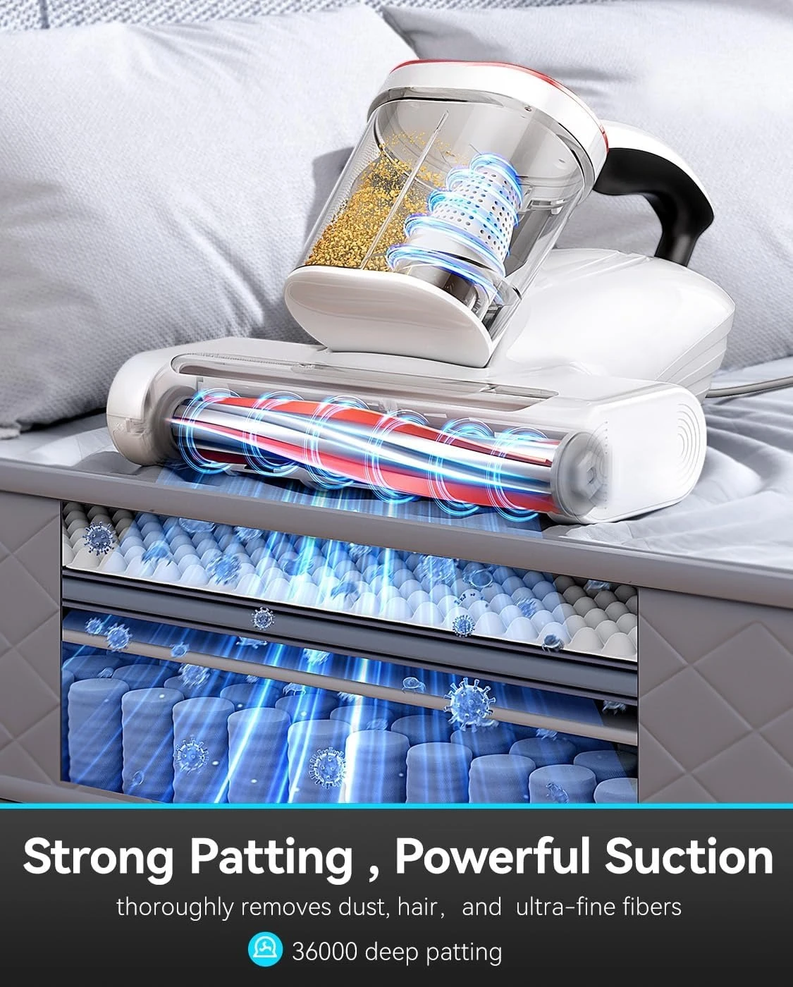 Вакуум для матраса, 450 Вт, 16 кПа, 36000 об/мин/мин. Вакуум для кровати с 149 ℉ Нагрев и ультразвуковой, двойной пылесборник, пылесосы с интеллектуальным экраном
Вакуум для матраса, 450 Вт, 16 кПа, 36000 об/мин/мин. Вакуум для кровати с 149 ℉ Нагрев и ультразвуковой, двойной пылесборник, пылесосы с интеллектуальным экраном