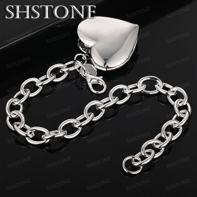 Women's Jewelry Fine 925 Sterling Silver Heart Bracelet For Men Women Romantic Engagement Wedding Fashion Party Gift Accessories
Women's Jewelry Fine 925 Sterling Silver Heart Bracelet For Men Women Romantic Engagement Wedding Fashion Party Gift Accessories