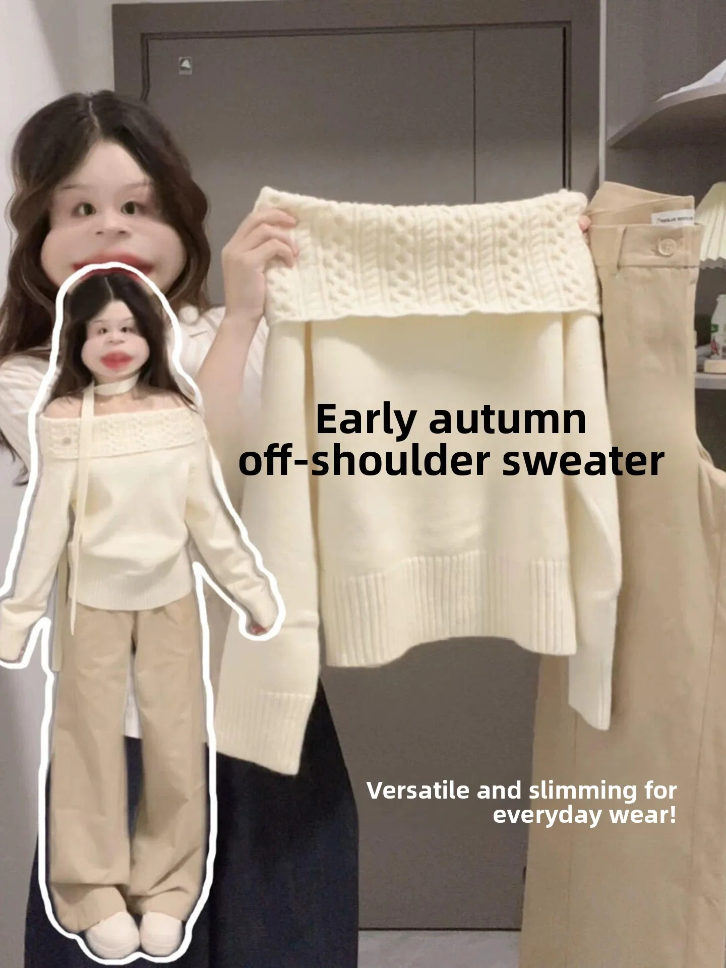 Женский белый вязаный свитер с открытыми плечами, облегающий крой, весна-осень, новый корейский стиль, свободный крой, полиэстер
Женский белый вязаный свитер с открытыми плечами, облегающий крой, весна-осень, новый корейский стиль, свободный крой, полиэстер