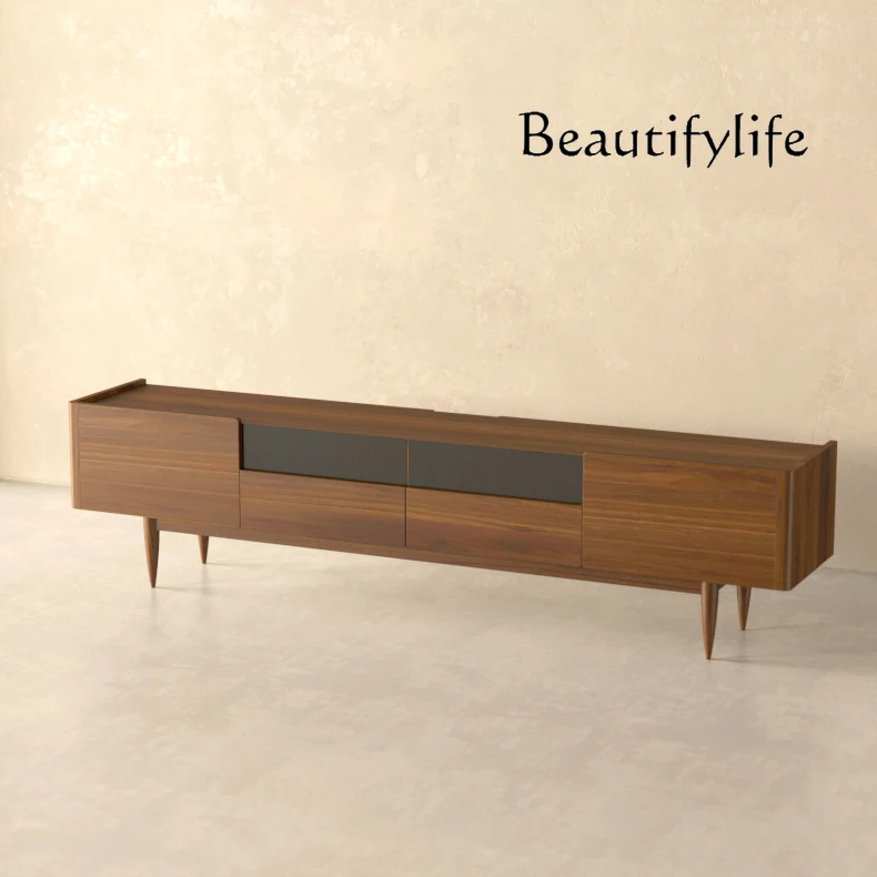 Modern simple black walnut cherry wood solid wood living room audio-visual cabinet Nordic medieval retro
Modern simple black walnut cherry wood solid wood living room audio-visual cabinet Nordic medieval retro