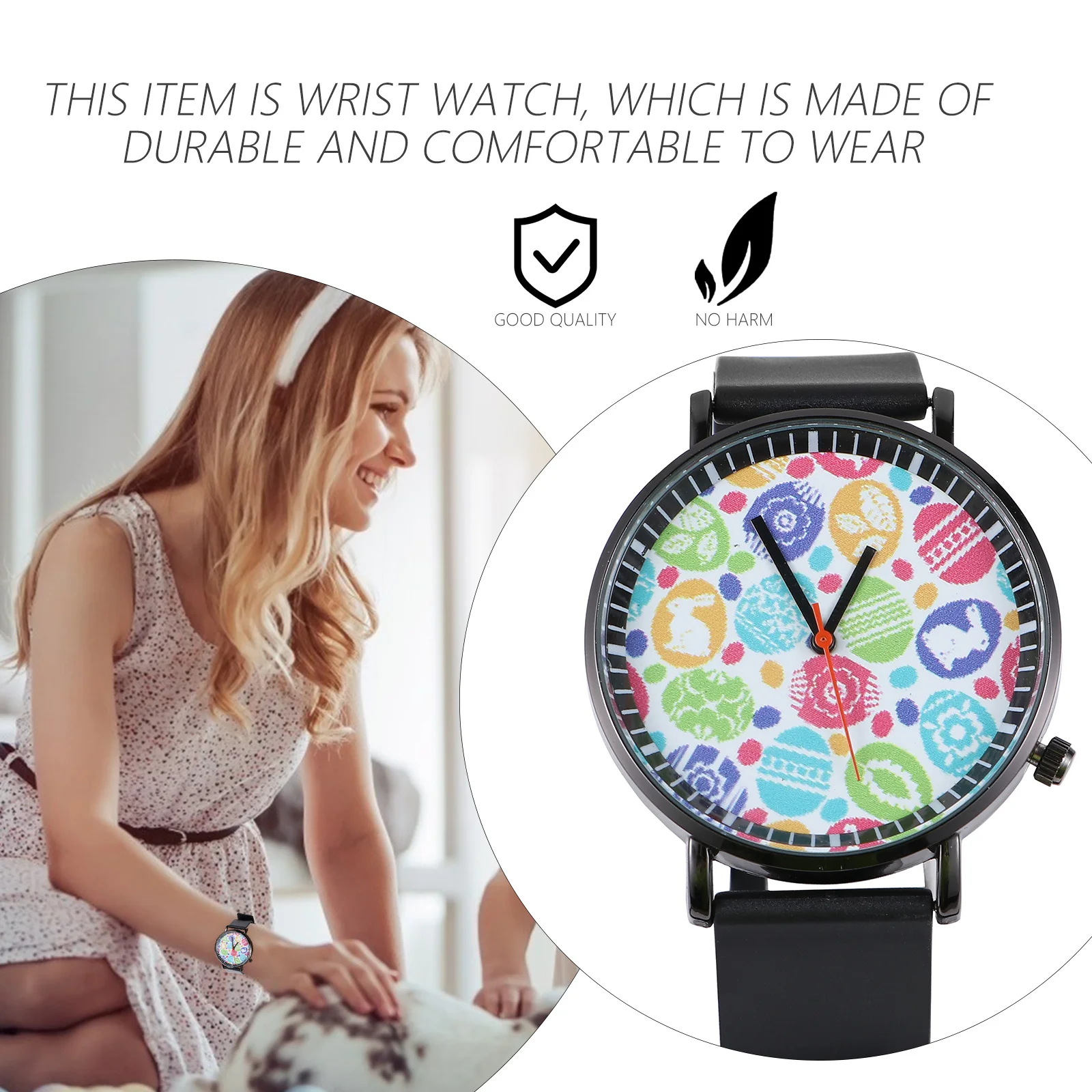 Easter Egg Pattern Quartz Watch Fashion Casual Wristwatch For Women Men Lightweight Comfortable Design Easter Gift Sports Watch
Easter Egg Pattern Quartz Watch Fashion Casual Wristwatch For Women Men Lightweight Comfortable Design Easter Gift Sports Watch