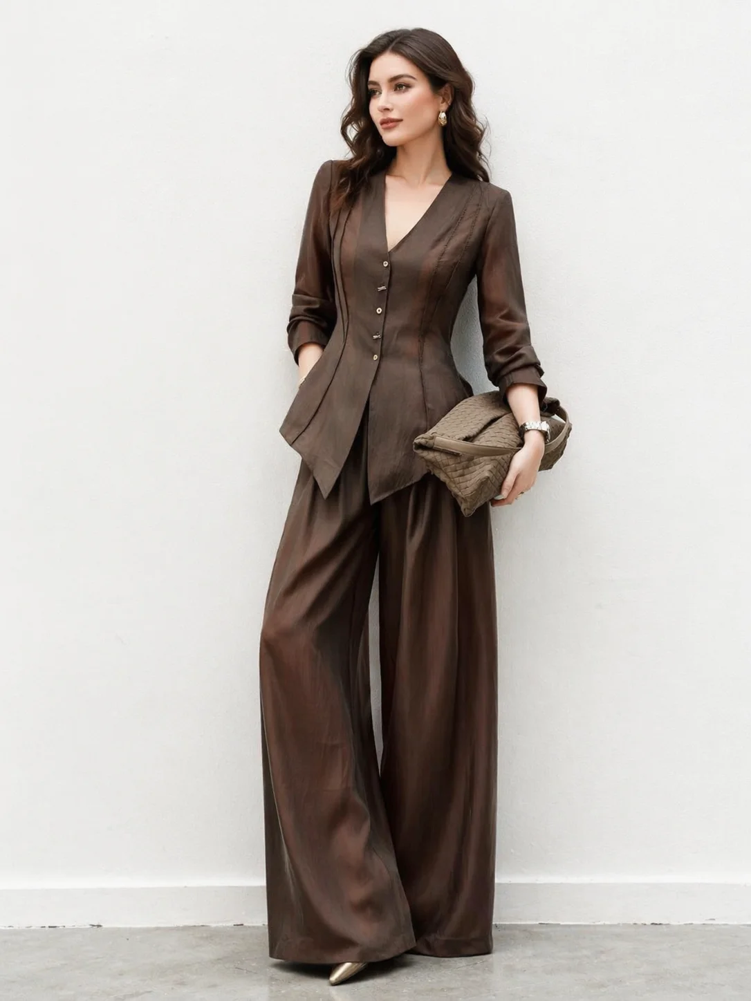 2026 Women's Lustrous Mesh Transparent Two-Piece Set, with back drawstring waist design and high-waist cut
2026 Women's Lustrous Mesh Transparent Two-Piece Set, with back drawstring waist design and high-waist cut