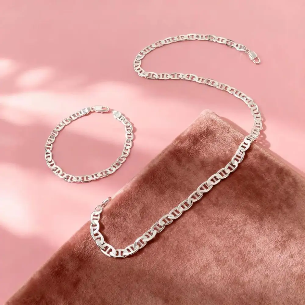 Ожерелье и браслет из стерлингового серебра 925 пробы для женщин, 6 мм, тонкая цепочка, модные украшения, доступный подарок для праздника и вечеринки
Ожерелье и браслет из стерлингового серебра 925 пробы для женщин, 6 мм, тонкая цепочка, модные украшения, доступный подарок для праздника и вечеринки