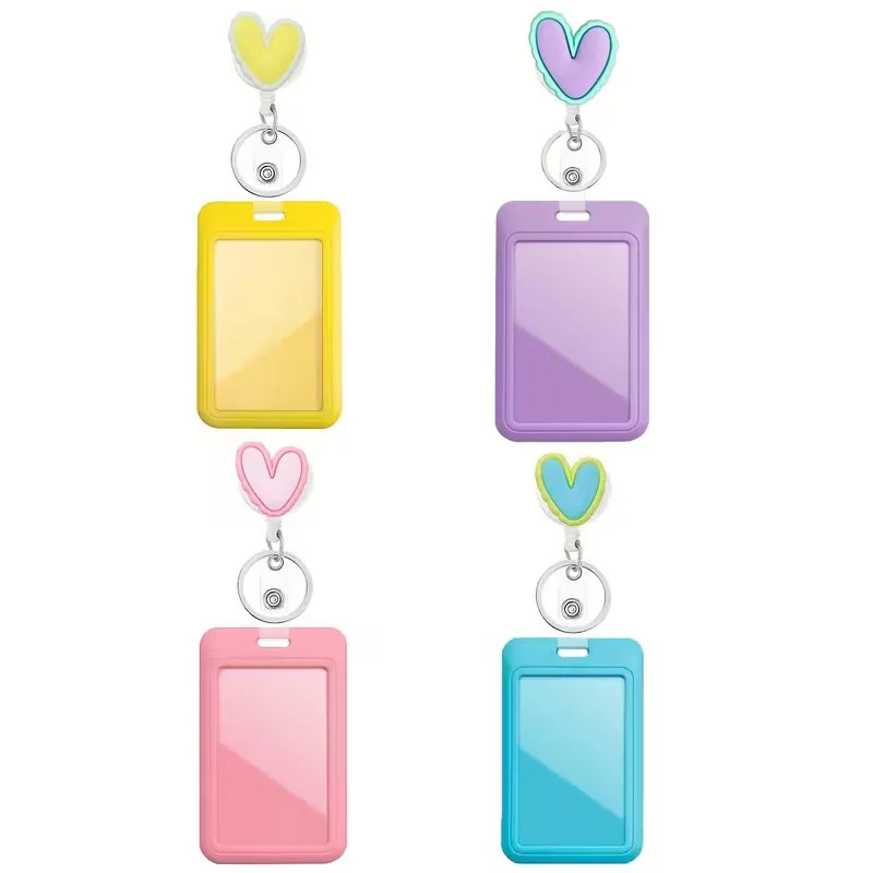 Heart Retractable ID Badge Holder for Nurses Teacher Pull Buckle Security Card Reel Professional Work License Elegant Badge Clip
Heart Retractable ID Badge Holder for Nurses Teacher Pull Buckle Security Card Reel Professional Work License Elegant Badge Clip