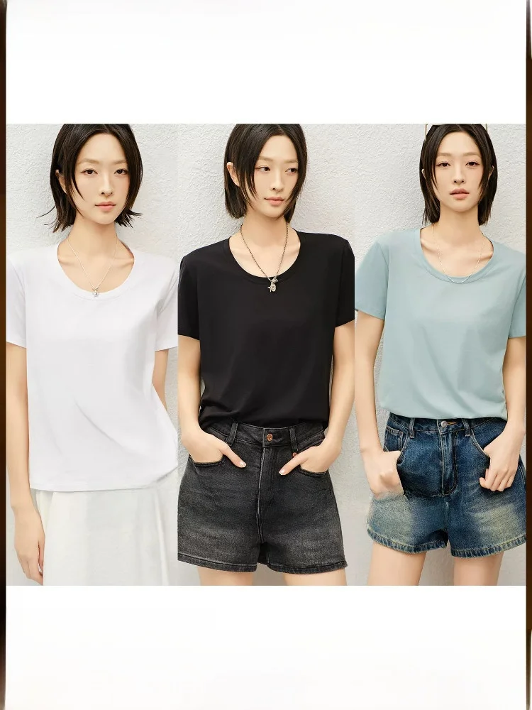 Meiyang Casual Basic round Neck Short Sleeve Girl's Top Versatile Cotton T-shirt Comfortable Loose Fit Classic Color
Meiyang Casual Basic round Neck Short Sleeve Girl's Top Versatile Cotton T-shirt Comfortable Loose Fit Classic Color
