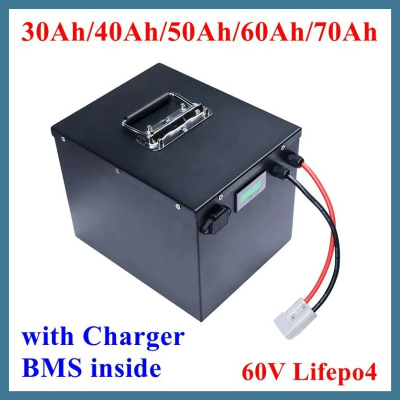Lifepo4 Battery 60V 50Ah 60ah 40ah 30ah 70Ah not 48V 72V for 2kW 3000W 1000W Vehicle snowmobile golf cart
Lifepo4 Battery 60V 50Ah 60ah 40ah 30ah 70Ah not 48V 72V for 2kW 3000W 1000W Vehicle snowmobile golf cart