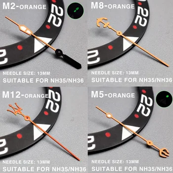 Watch pointer green luminous fit NH34 NH35 NH36 movement watch hands refit watch Personalized second hand