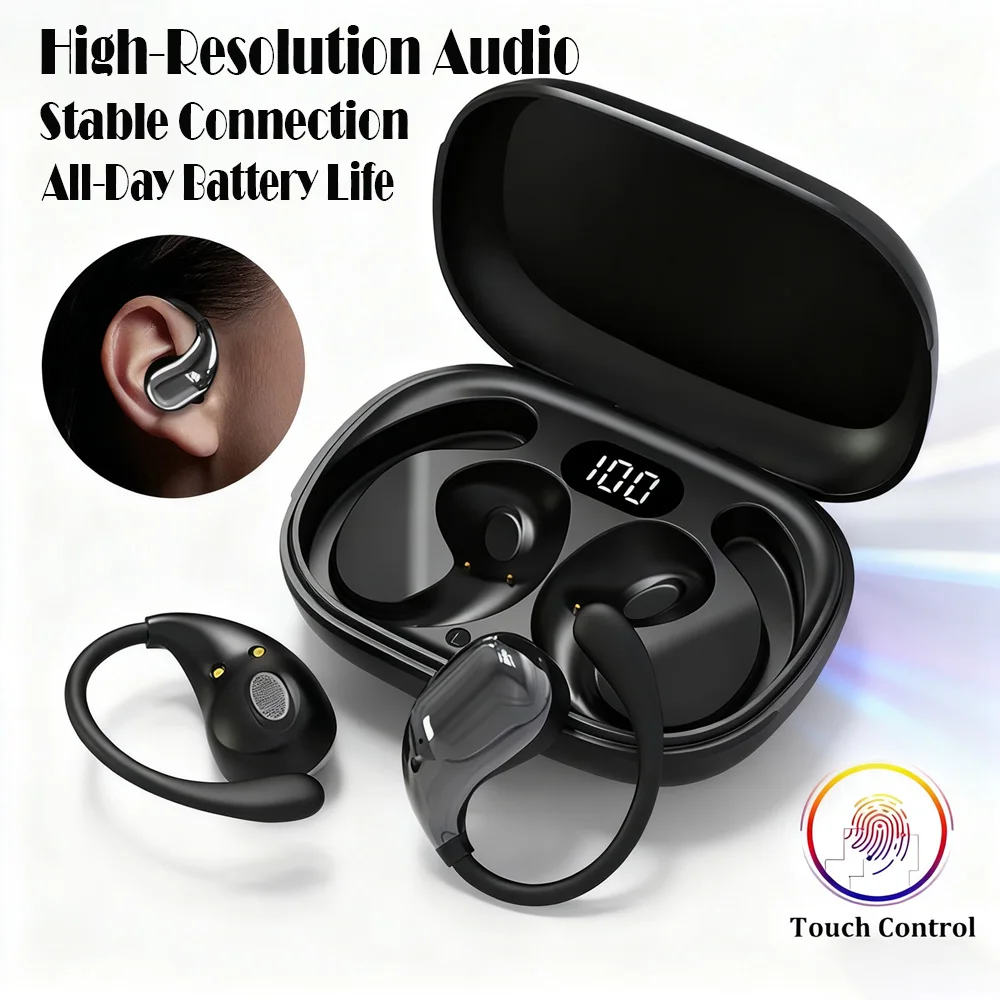 Original Wireless Bluetooth Ear Hook Headphones Earphones HiFi Stereo Waterproof Headsets LED Display Long Standby Touch Earbuds
Original Wireless Bluetooth Ear Hook Headphones Earphones HiFi Stereo Waterproof Headsets LED Display Long Standby Touch Earbuds