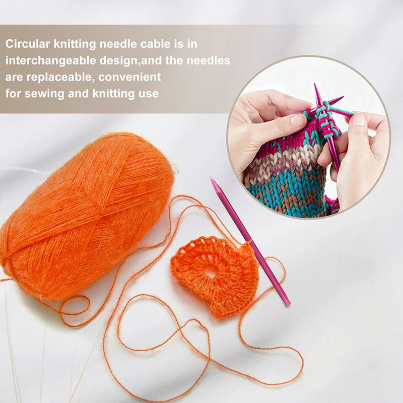 Набор из 26 алюминиевых сменных круговых спиц, сменные спицы 13 размеров для вязания-A51M
Набор из 26 алюминиевых сменных круговых спиц, сменные спицы 13 размеров для вязания-A51M