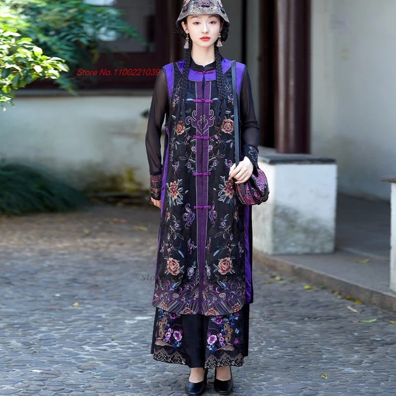 Жилет в стиле ханьфу 2026 года, винтажный, традиционный, из атласного жаккарда, с воротником-стойкой, с национальной цветочной вышивкой, без рукавов
Жилет в стиле ханьфу 2026 года, винтажный, традиционный, из атласного жаккарда, с воротником-стойкой, с национальной цветочной вышивкой, без рукавов