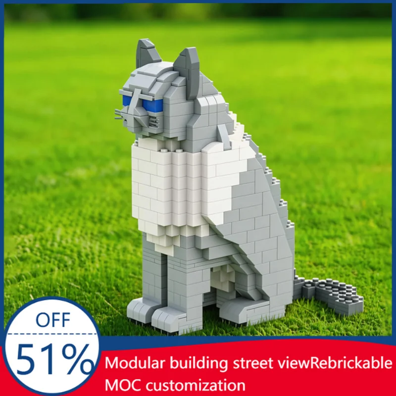 684 PCS Fluffy Long Hair Cat Figure Building Block Model Children Education Assembly Toy Birthday Display Gift Christmas DIY Set
684 PCS Fluffy Long Hair Cat Figure Building Block Model Children Education Assembly Toy Birthday Display Gift Christmas DIY Set