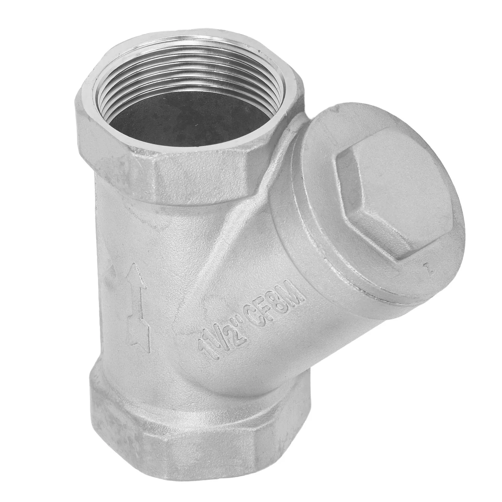 Y Strainer 1 1/2in DN40 Corrosion Resistant 304 Stainless Steel Y Type Filter Strainer Valve for Water Oil Gas Thread Pipe
Y Strainer 1 1/2in DN40 Corrosion Resistant 304 Stainless Steel Y Type Filter Strainer Valve for Water Oil Gas Thread Pipe