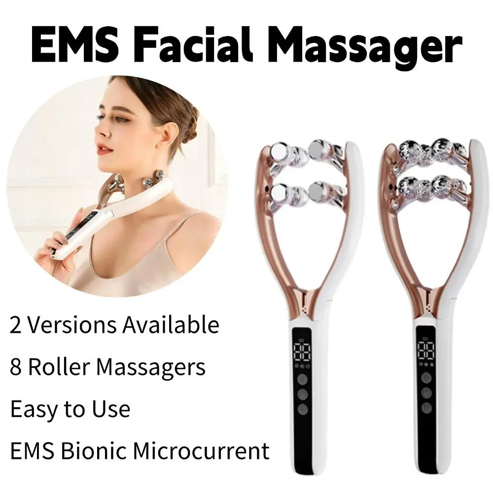 Facial Massager With 3D Roller EMS Neck Face Massage Device LED Screen Smoothing Firming Skin Care Beauty Instrument Supplies
Facial Massager With 3D Roller EMS Neck Face Massage Device LED Screen Smoothing Firming Skin Care Beauty Instrument Supplies